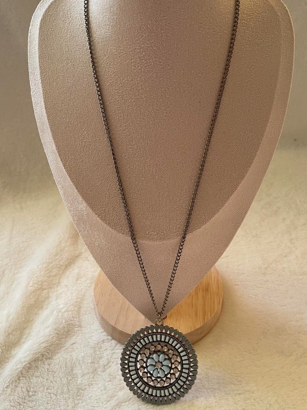 Bohemian Medallion Statement Necklace - Picture 5 of 5